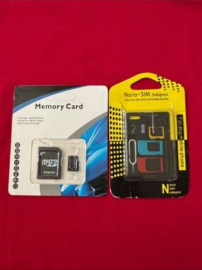 NEW Memory Card 128 GB plus Nano Sim Adapter Bundle